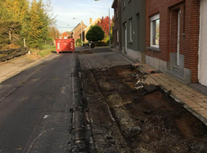 Werken aan voetpaden