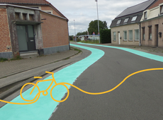Reflecterende fietssuggestiestrook