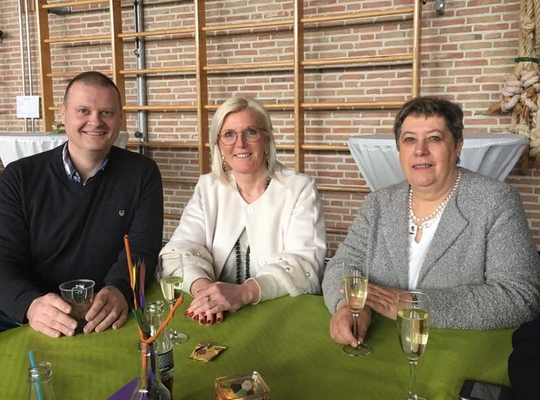 Burgemeester Veerle Baeyens, Fractievoorzitster Paulette Looze en Mark Beelaert