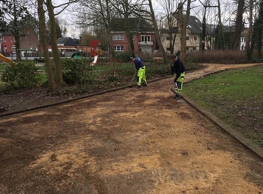 Warandepark verharding wandelpaden