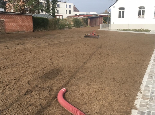 Voorbereidingen bloementapijt