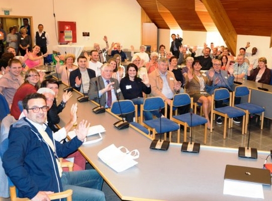 Onthaal nieuwe bewoners Haaltert persfoto Het nieuwsblad