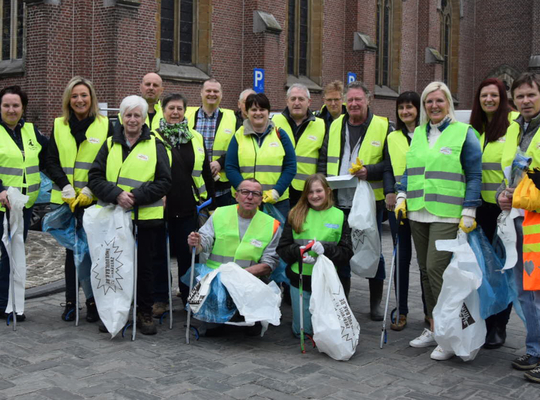 Zwerfvuilactie deelnemers